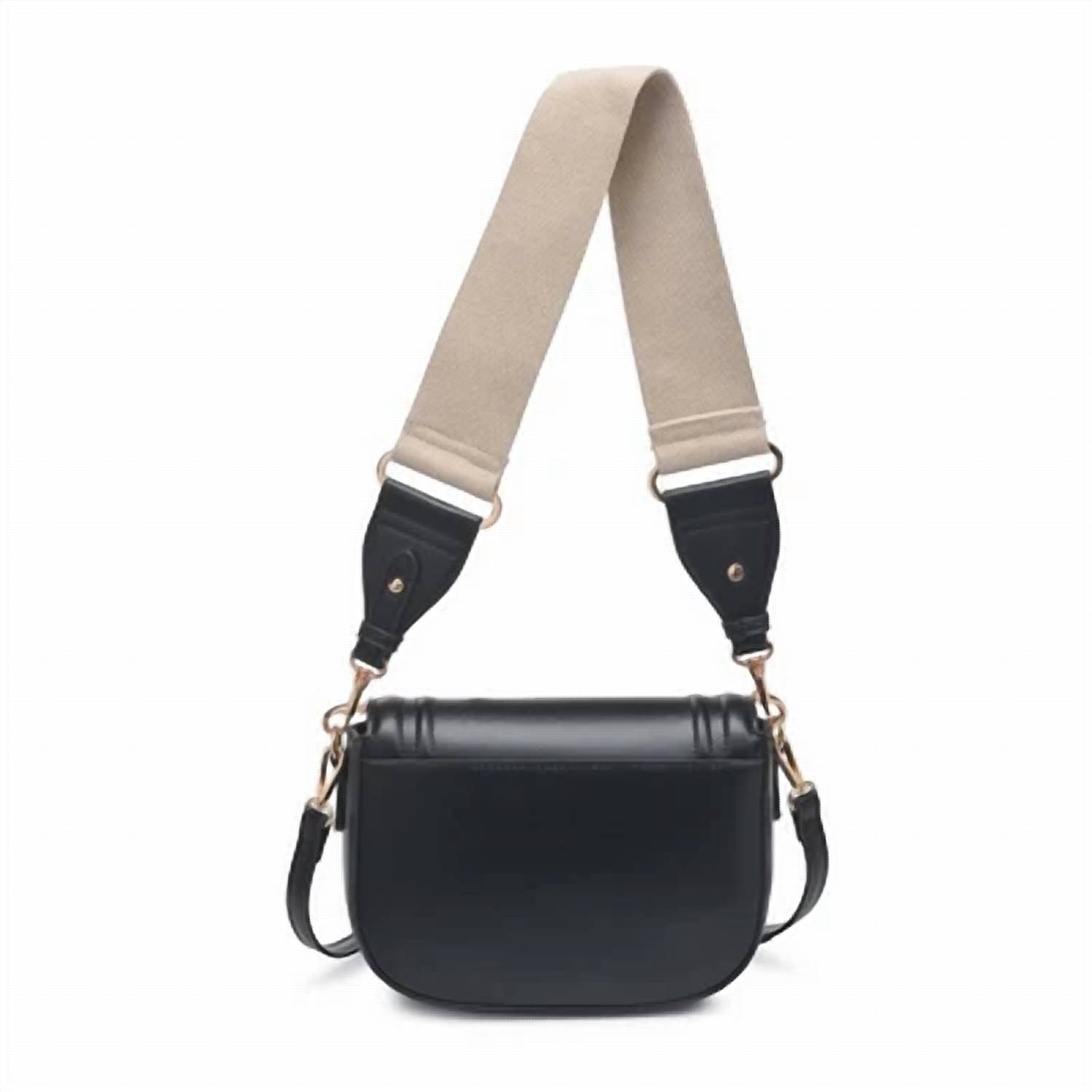 New Moda Luxe Women's Poshette Crossbody Saddle Bag In Black — image 4 of 5